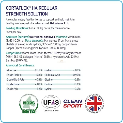 Equine America Cortaflex HA Regular Solution, izületvédő 5 liter