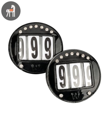 Waldhausen Kantár rajtszámtartó, kerek, fekete - 2 db