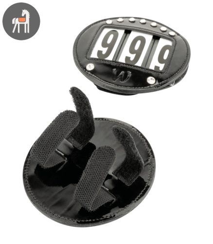 Waldhausen Kantár rajtszámtartó, kerek, fekete - 2 db