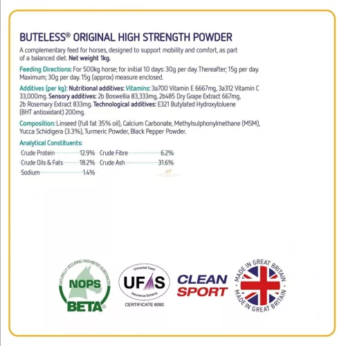 Equine America Buteless Original Powder, izületvédő 1 kg