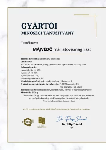 Quebeck Májvédő Lovaknak, 3kg