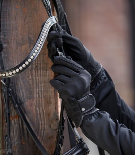E.L.T. Metropolitan Lovaglókesztyű, fekete