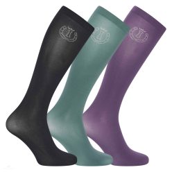 Imperial Riding Multipack Show Socks 3x, black multicolor