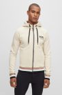 Boss Equestrian River Zipzáros Pulóver, beige