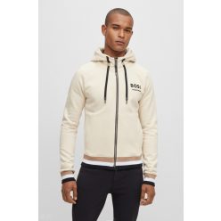 Boss Equestrian River Zipzáros Pulóver, beige