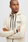 Boss Equestrian River Zipzáros Pulóver, beige