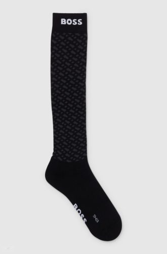 Boss Equestrian Monogram Zokni, fekete