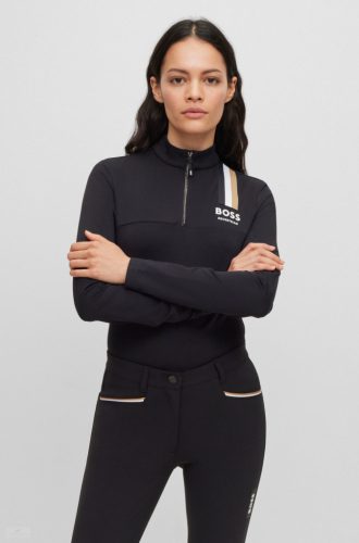 Boss Equestrian Lia Technikai Felső, fekete