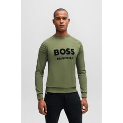 Boss Equestrian Lex Logo Motor Pulóver, olivine