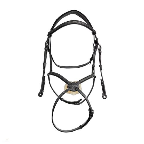 CWD Raised Figure 8 Hímzett  Kantár, Fekete