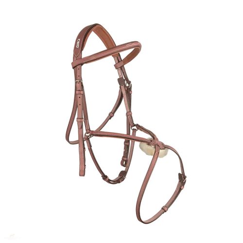 CWD Raised Figure 8 Hímzett  Kantár, Világosbarna