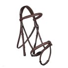 CWD Raised French Noseband Kantár, Sötétbarna
