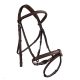CWD Raised French Noseband Hímzett Kantár, Sötétbarna