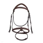 CWD Raised French Noseband Hímzett Kantár, Sötétbarna