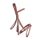 CWD Raised French Noseband Hímzett Kantár, Világosbarna