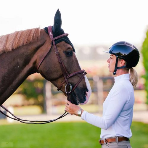CWD Raised French Noseband Hímzett Kantár, Világosbarna
