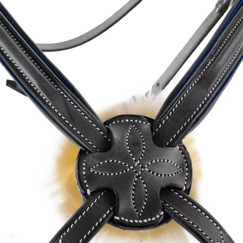 CWD Anatómiai Figure 8 Mademoiselle Hímzett Kantár, fekete-sötétkék