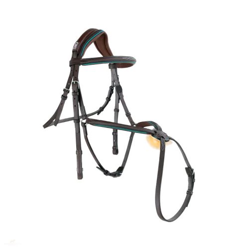 CWD Anatómiai Figure 8 Mademoiselle Hímzett Kantár, sötétbarna-emerald