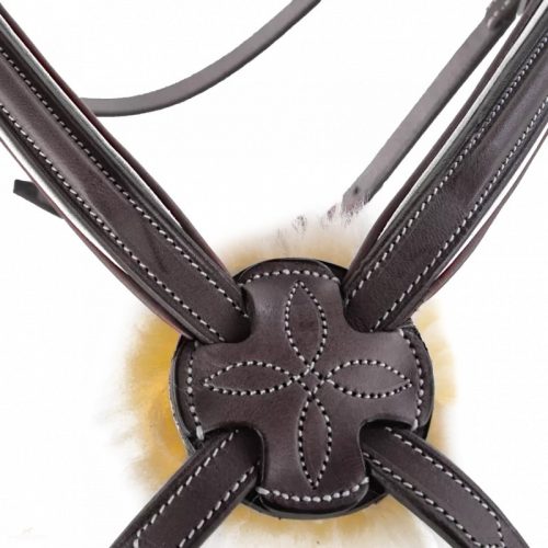 CWD Anatómiai Figure 8 Mademoiselle Hímzett Kantár, sötétbarna-ezüst