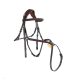 CWD Anatómiai Figure 8 Mademoiselle Hímzett Kantár, sötétbarna-fuchsia