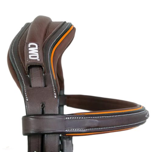 CWD Anatómiai Figure 8 Mademoiselle Hímzett Kantár, sötétbarna-narancssárga