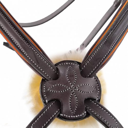 CWD Anatómiai Figure 8 Mademoiselle Hímzett Kantár, sötétbarna-narancssárga