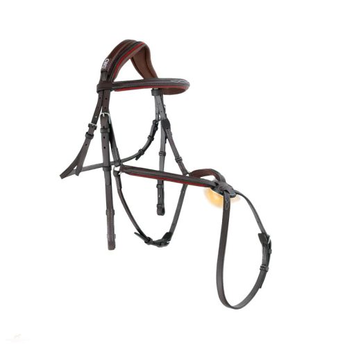 CWD Anatómiai Figure 8 Mademoiselle Hímzett Kantár, sötétbarna-piros