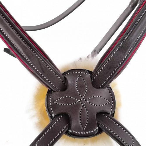 CWD Anatómiai Figure 8 Mademoiselle Hímzett Kantár, sötétbarna-piros