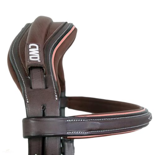 CWD Anatómiai Figure 8 Mademoiselle Hímzett Kantár, sötétbarna-pink