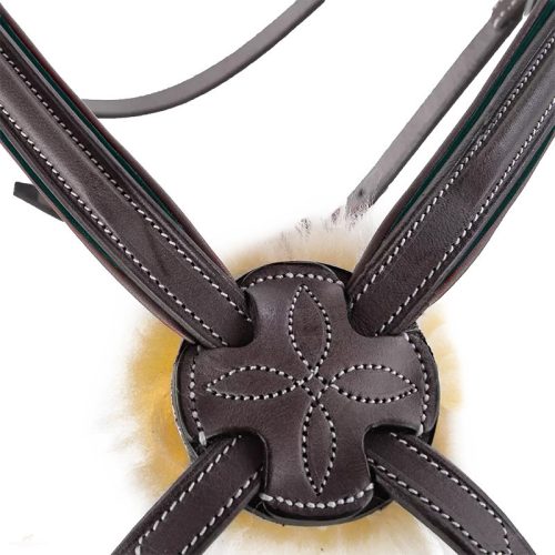 CWD Anatómiai Figure 8 Mademoiselle Hímzett Kantár, sötétbarna-sötétzöld