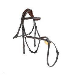   CWD Anatómiai Figure 8 Mademoiselle Hímzett Kantár, sötétbarna-ivory