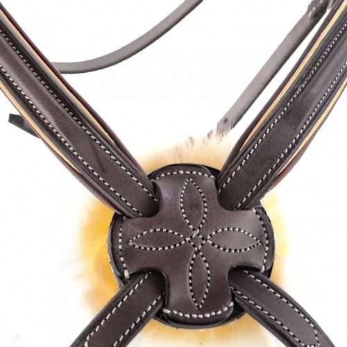 CWD Anatómiai Figure 8 Mademoiselle Hímzett Kantár, sötétbarna-ivory