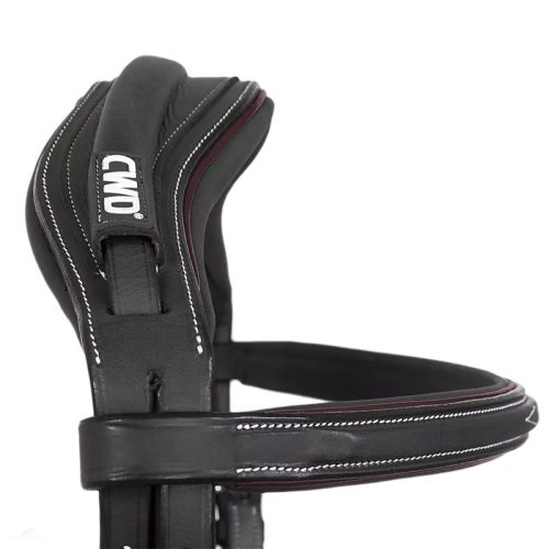 CWD Anatómiai Hímzett Mademoiselle Kantár, fekete-burgundy