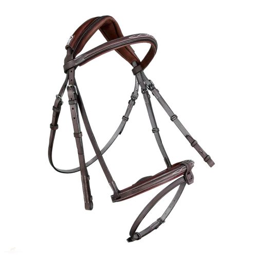 CWD Anatómiai Hímzett Mademoiselle Kantár, sötétbarna-burgundy