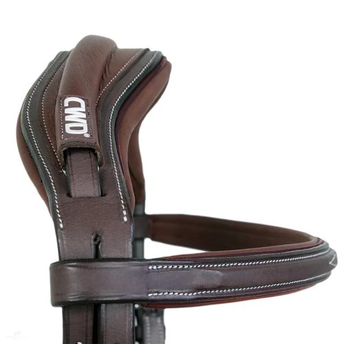 CWD Anatómiai Hímzett Mademoiselle Kantár, sötétbarna-burgundy