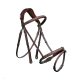 CWD Anatomic French Noseband Hímzett Kantár, sötétbarna