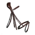 CWD Anatomic French Noseband Hímzett Kantár, sötétbarna