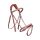 CWD Anatomic French Noseband Hímzett Kantár, világosbarna