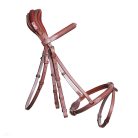 CWD Anatomic French Noseband Hímzett Kantár, világosbarna