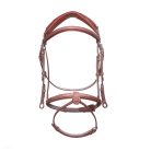 CWD Anatomic French Noseband Hímzett Kantár, világosbarna