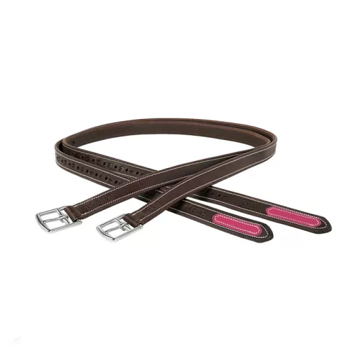 CWD Mademoiselle Nylon Lined Kengyelszíj, sötétbarna-fuchsia