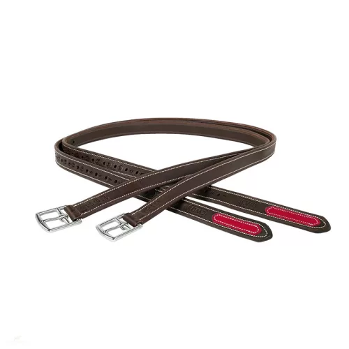 CWD Mademoiselle Nylon Lined Kengyelszíj, sötétbarna-piros