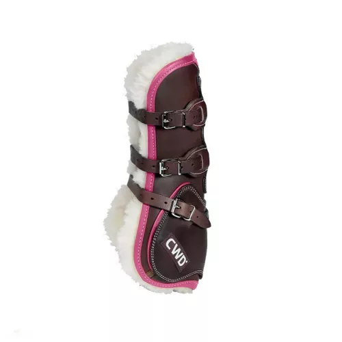 CWD Mademoiselle Bárányszőrmés Ínvédő, sötétbarna-fuchsia