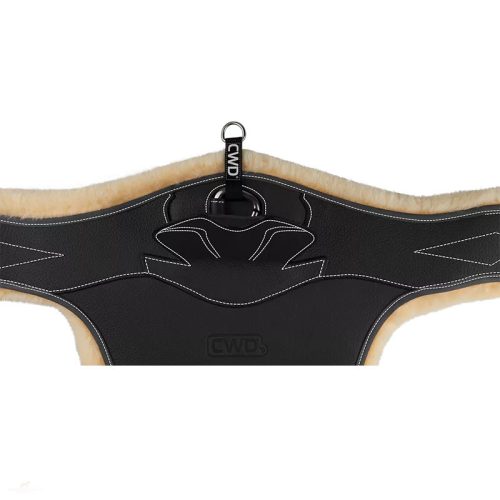 CWD Bárányszőrmés Hasvédős Heveder, fekete