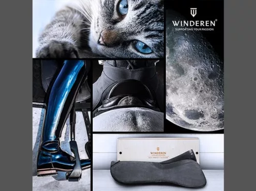 Winderen nyeregemelő, Díjlovas Slim/Comfort, Charcoal