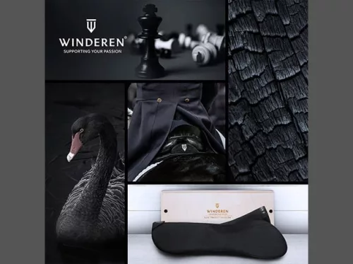 Winderen nyeregemelő, Díjlovas Slim/Comfort, Coal