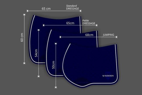Winderen Díjlovas Nyeregalátét, Navy/Silver